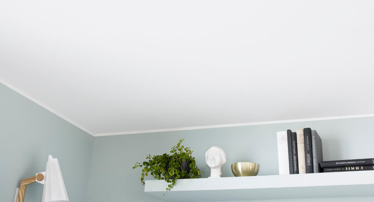 White painted ceiling